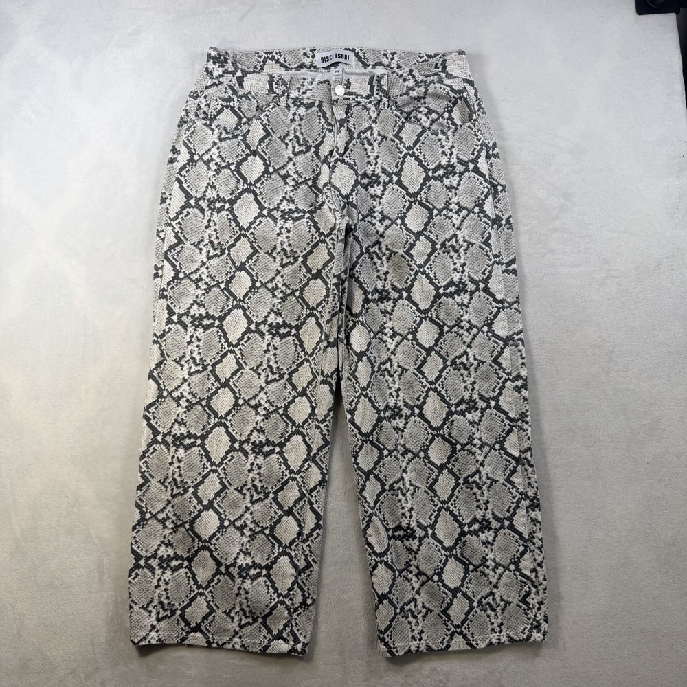 Disclosure Wide Leg Snake Print Jeans Size 14W - Picture 2 of 9